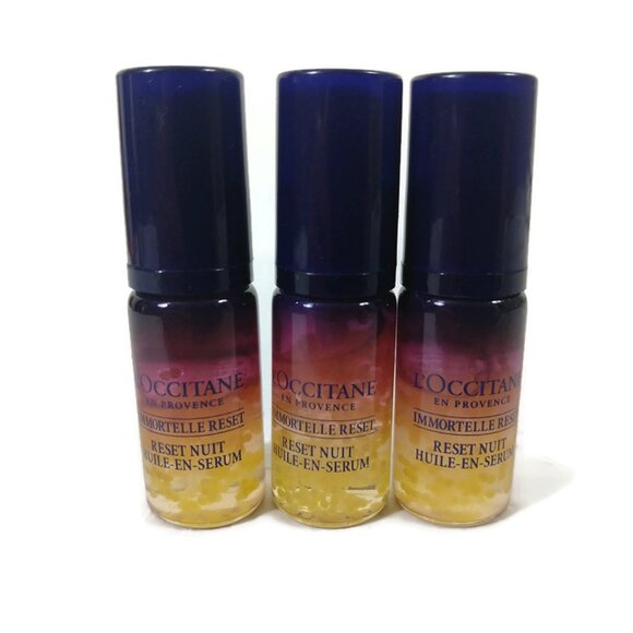 L'OCCITANE Immortelle Overnight Reset Oil in Serum Mini 5ML X 3 NEW - Picture 1 of 4